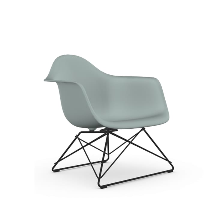 Eames plastic armchair LAR lenestol - Light grey-Black - Vitra