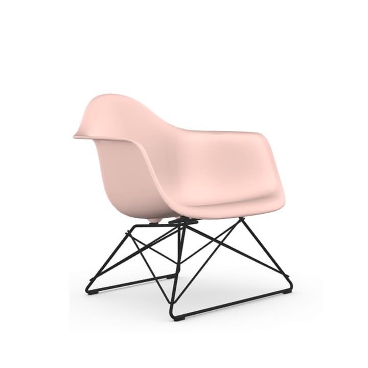 Eames plastic armchair LAR lenestol - Pale rose-Black - Vitra