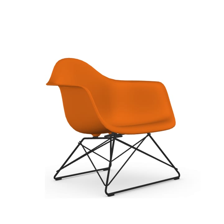 Eames plastic armchair LAR lenestol - Rusty orange-Black - Vitra