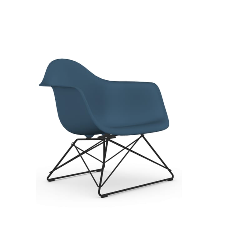 Eames plastic armchair LAR lenestol - Sea blue-Black - Vitra