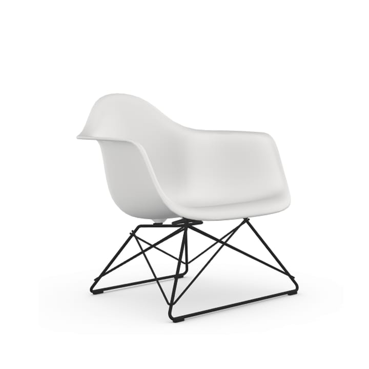 Eames plastic armchair LAR lenestol - White-Black - Vitra
