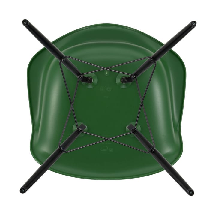 Eames Plastic Armchair RE DAW stol, 17 emerald -black maple Vitra
