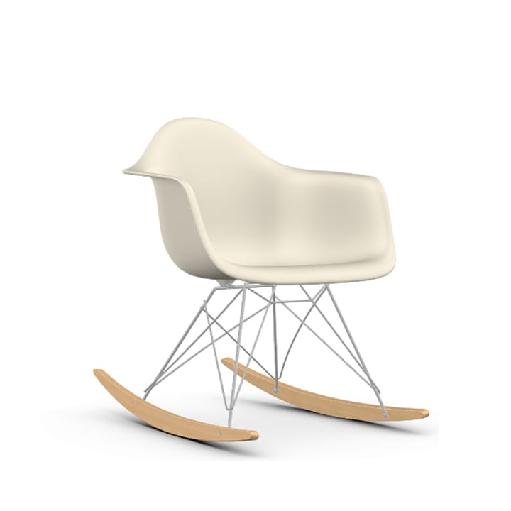 Eames Plastic Armchair RE RAR gyngestol - 11 pebble-chrome-golden maple - Vitra