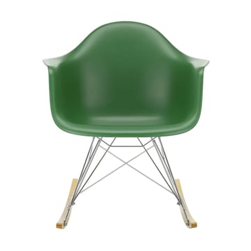 Eames Plastic Armchair RE RAR gyngestol - 17 emerald -chrome-golden maple - Vitra