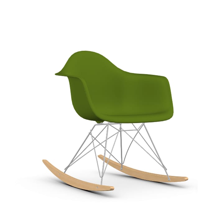 Eames Plastic Armchair RE RAR gyngestol - 48 forest-chrome-golden maple - Vitra