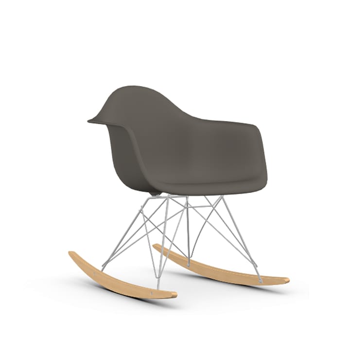 Eames Plastic Armchair RE RAR gyngestol - 56 granite grey-chrome-golden maple - Vitra