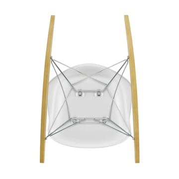 Eames Plastic Armchair RE RAR gyngestol - 85 cotton white-chrome-golden maple - Vitra