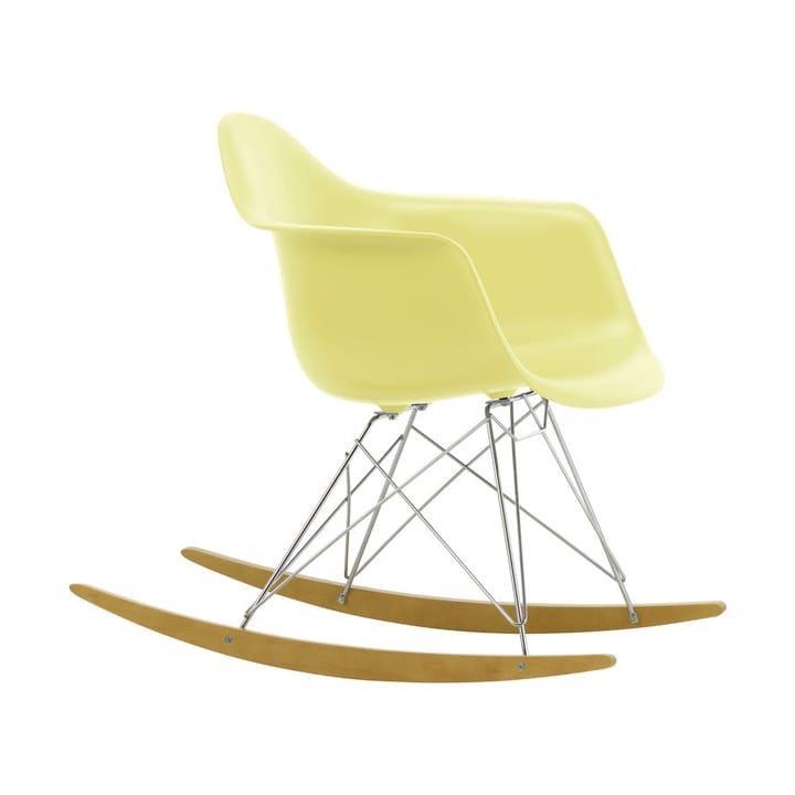 Eames Plastic Armchair RE RAR gyngestol - 92 sitron-chrome-golden maple - Vitra