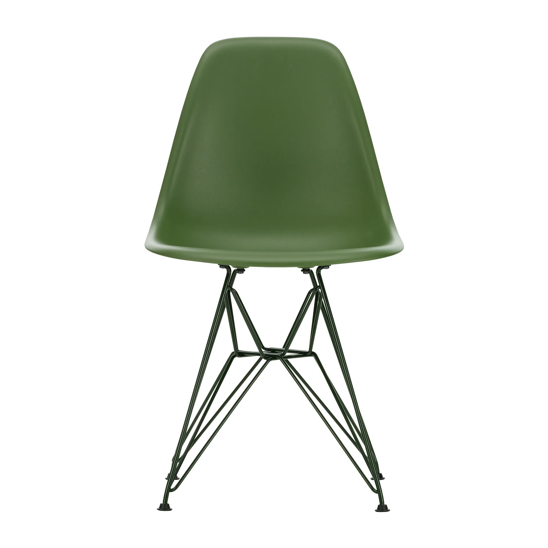 Eames Plastic Side Chair DSR Soft Glides stol, Forest 48-dark green 24 Vitra