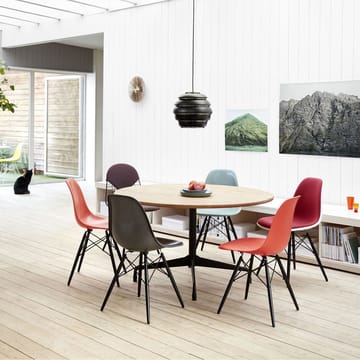 Eames plastic side chair DSR stol polstret sete - Black-Checkered-Black - Vitra