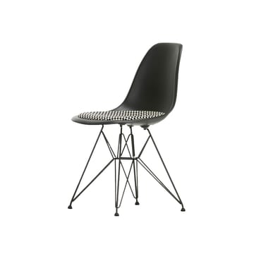 Eames plastic side chair DSR stol polstret sete - Black-Checkered-Black - Vitra