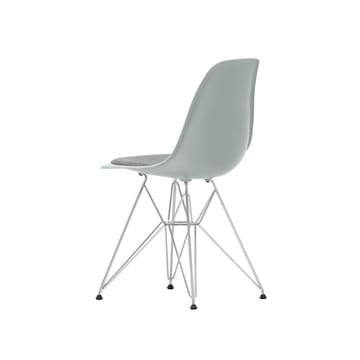 Eames plastic side chair DSR stol polstret sete - Light grey-Hopsak 23-Chrome - Vitra