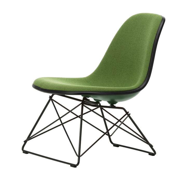 Eames Plastic Side Chair LSR fullt polstret - Forest-deep black-d.grey - Vitra