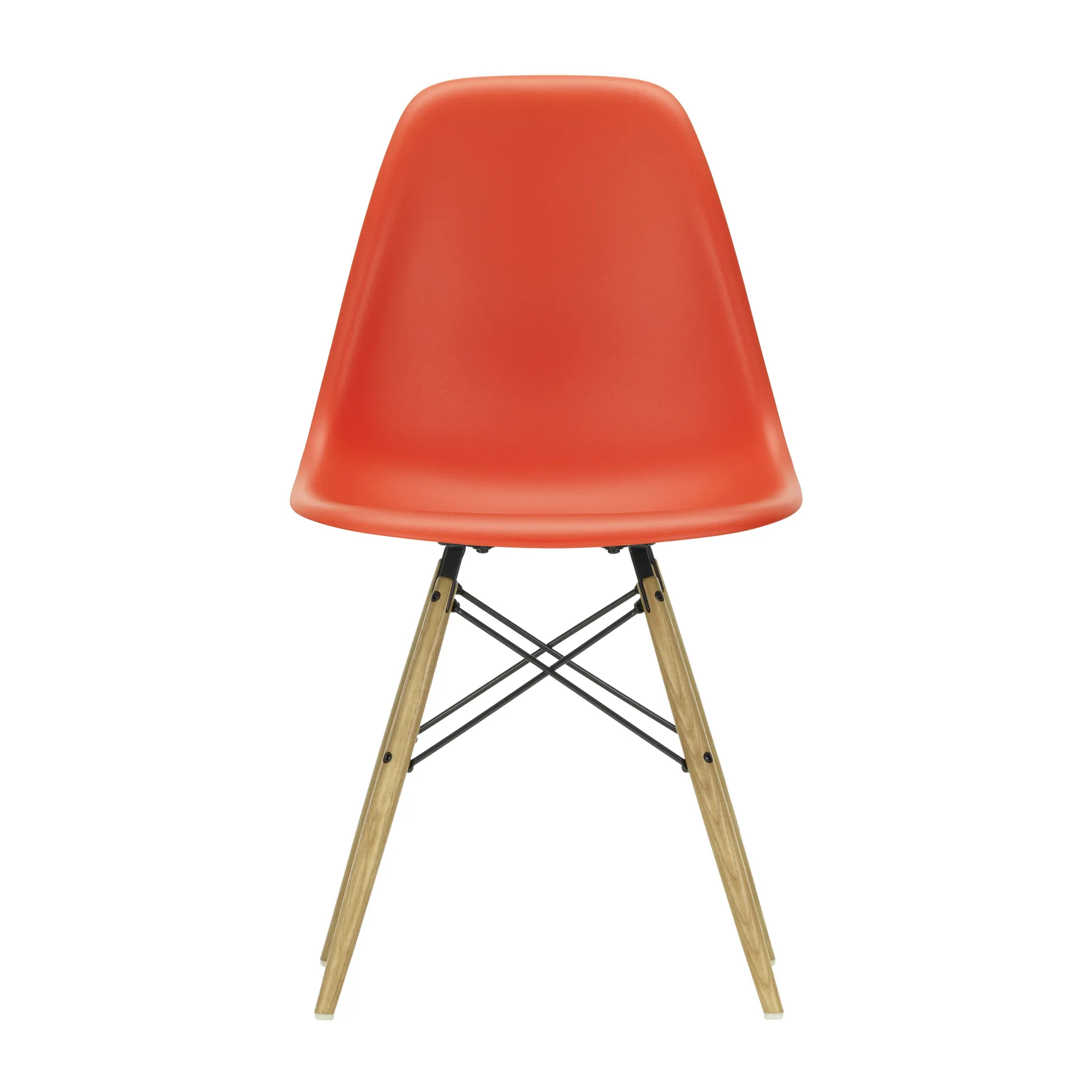 Eames Plastic Side Chair RE DSW stol, 03 poppy red-ask Vitra