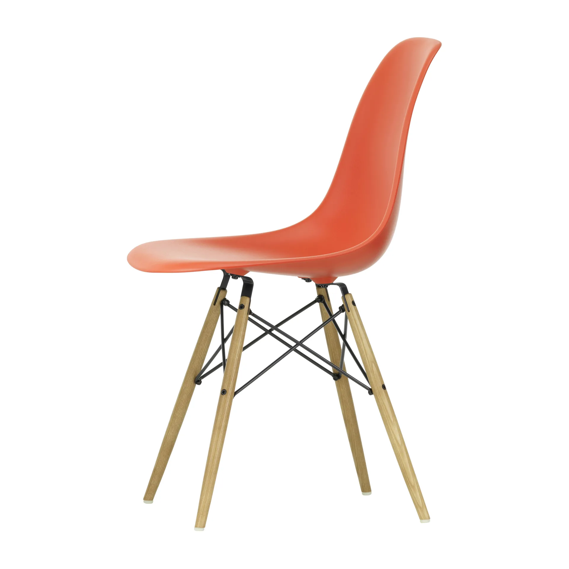 Eames Plastic Side Chair RE DSW stol, 03 poppy red-ask Vitra