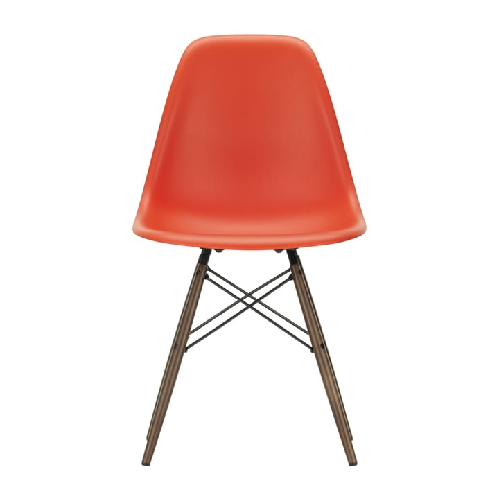 Eames Plastic Side Chair RE DSW stol - 03 poppy red-dark maple - Vitra