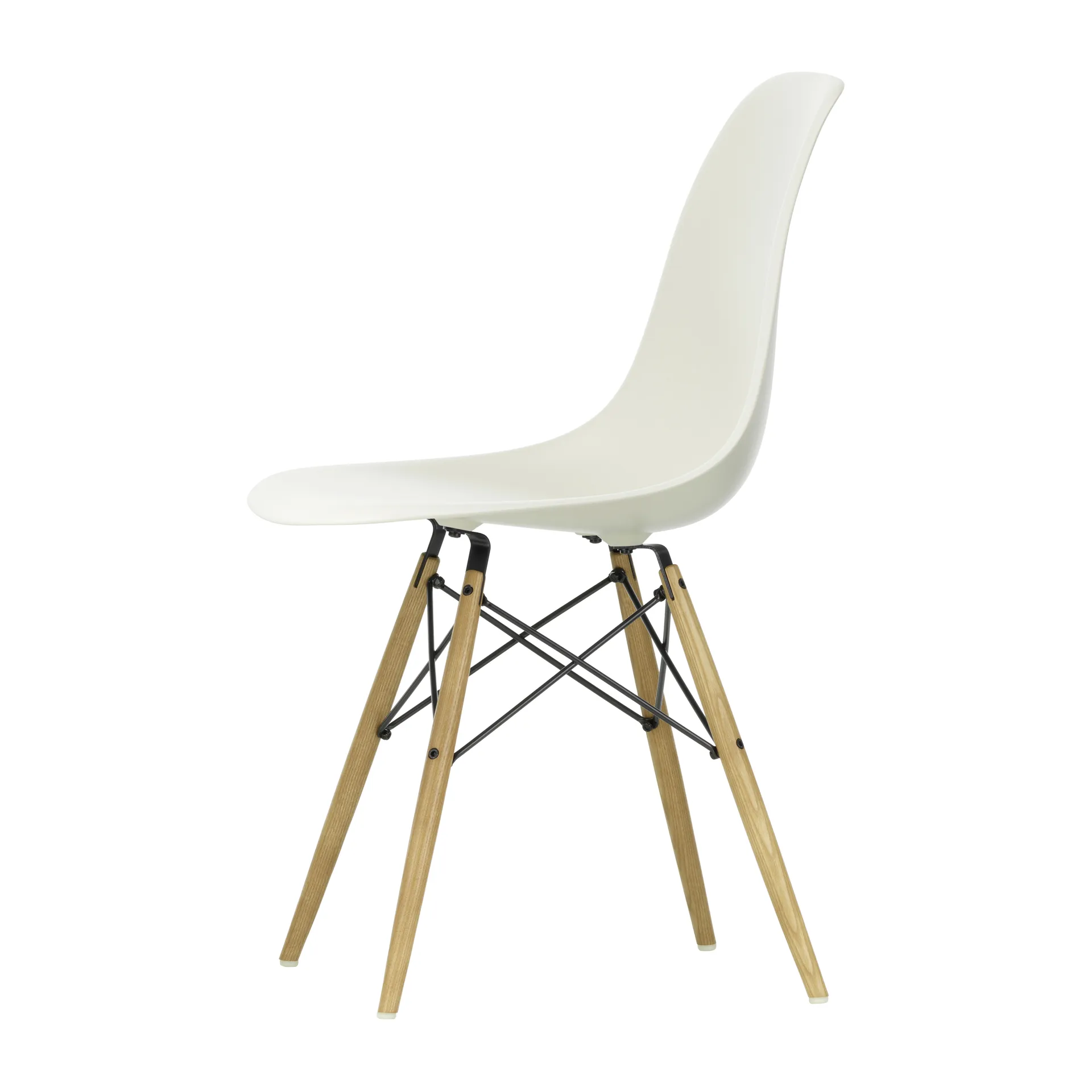 Eames Plastic Side Chair RE DSW stol, 11 pebble-ask Vitra