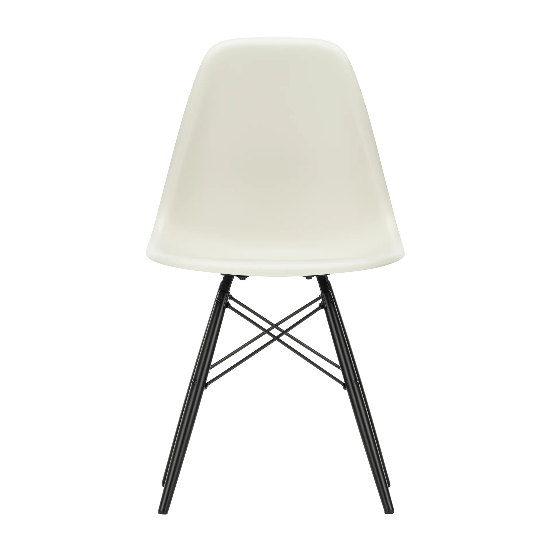 Eames Plastic Side Chair RE DSW stol, 11 pebble-black lønn Vitra