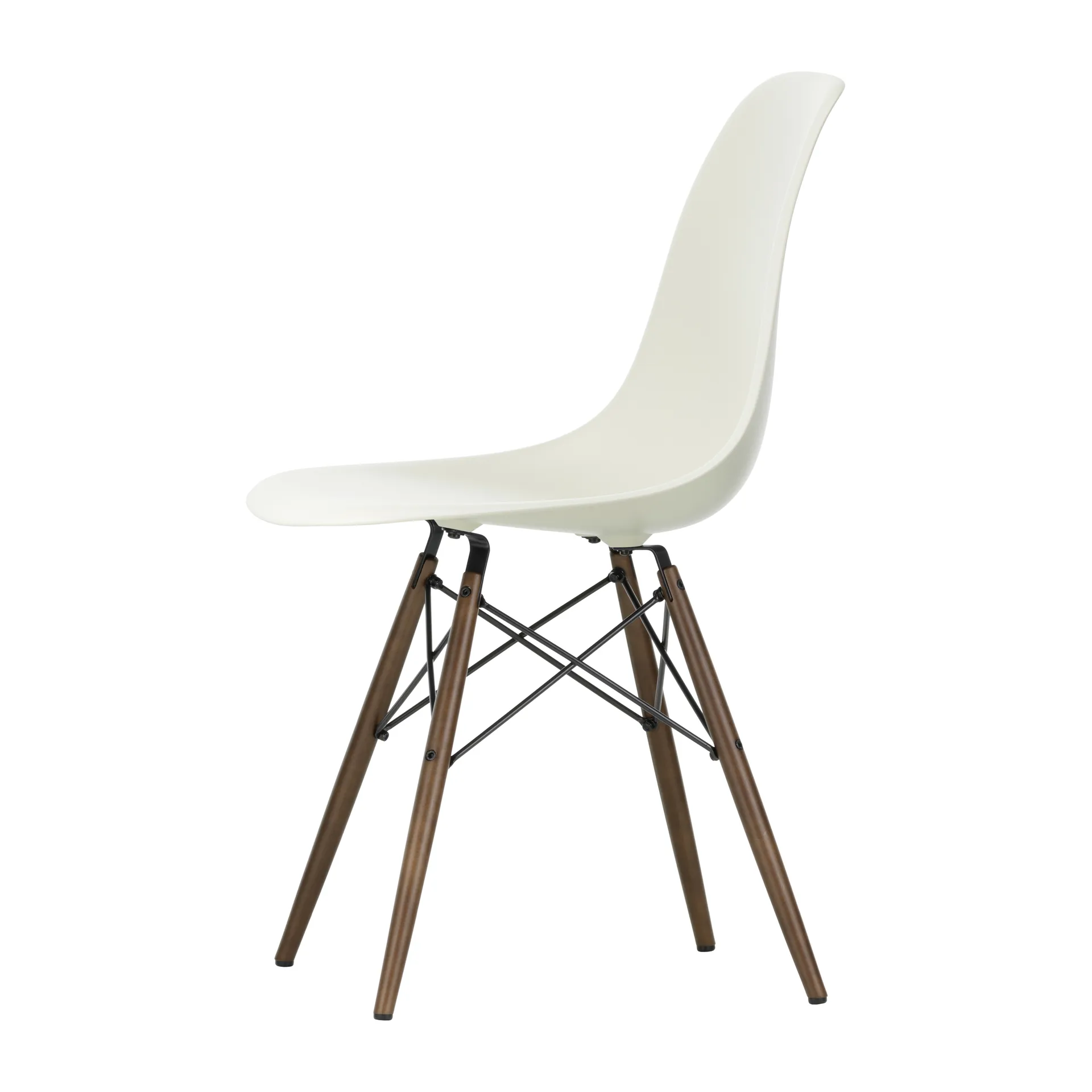 Eames Plastic Side Chair RE DSW stol, 11 pebble-dark maple Vitra