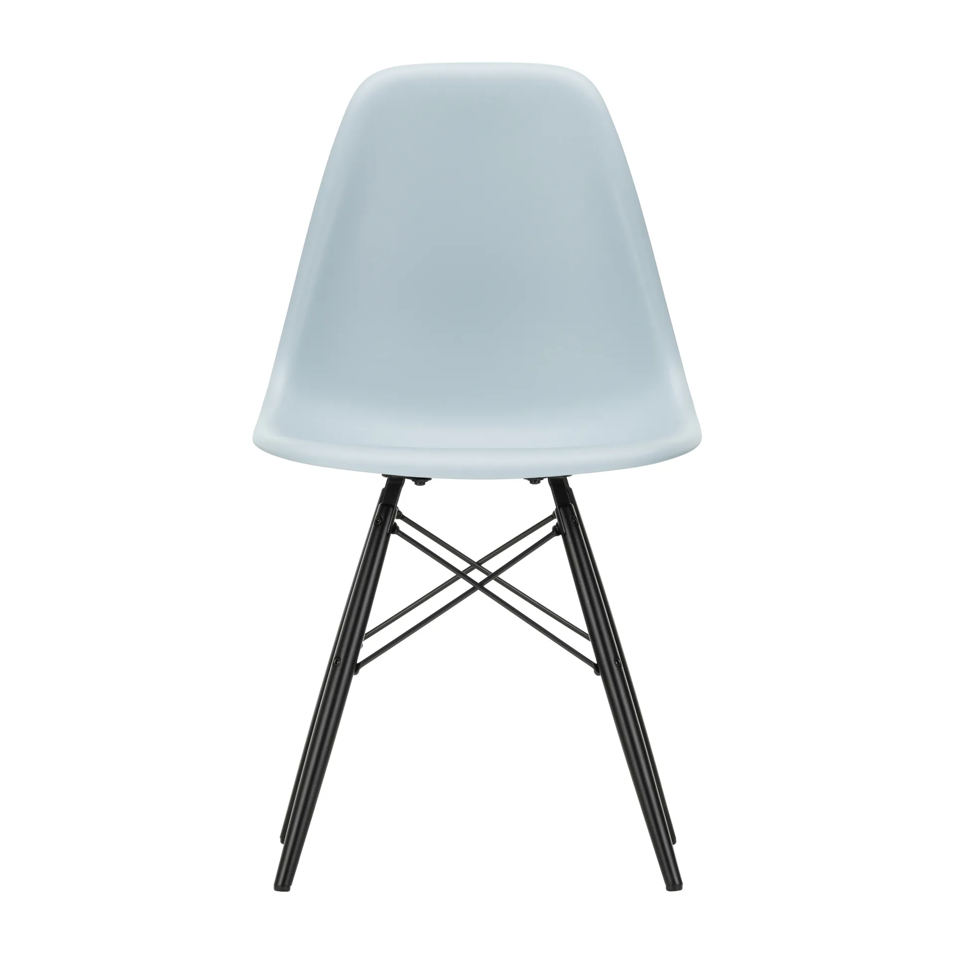 Eames Plastic Side Chair RE DSW stol, 23 ice grey-black lønn Vitra