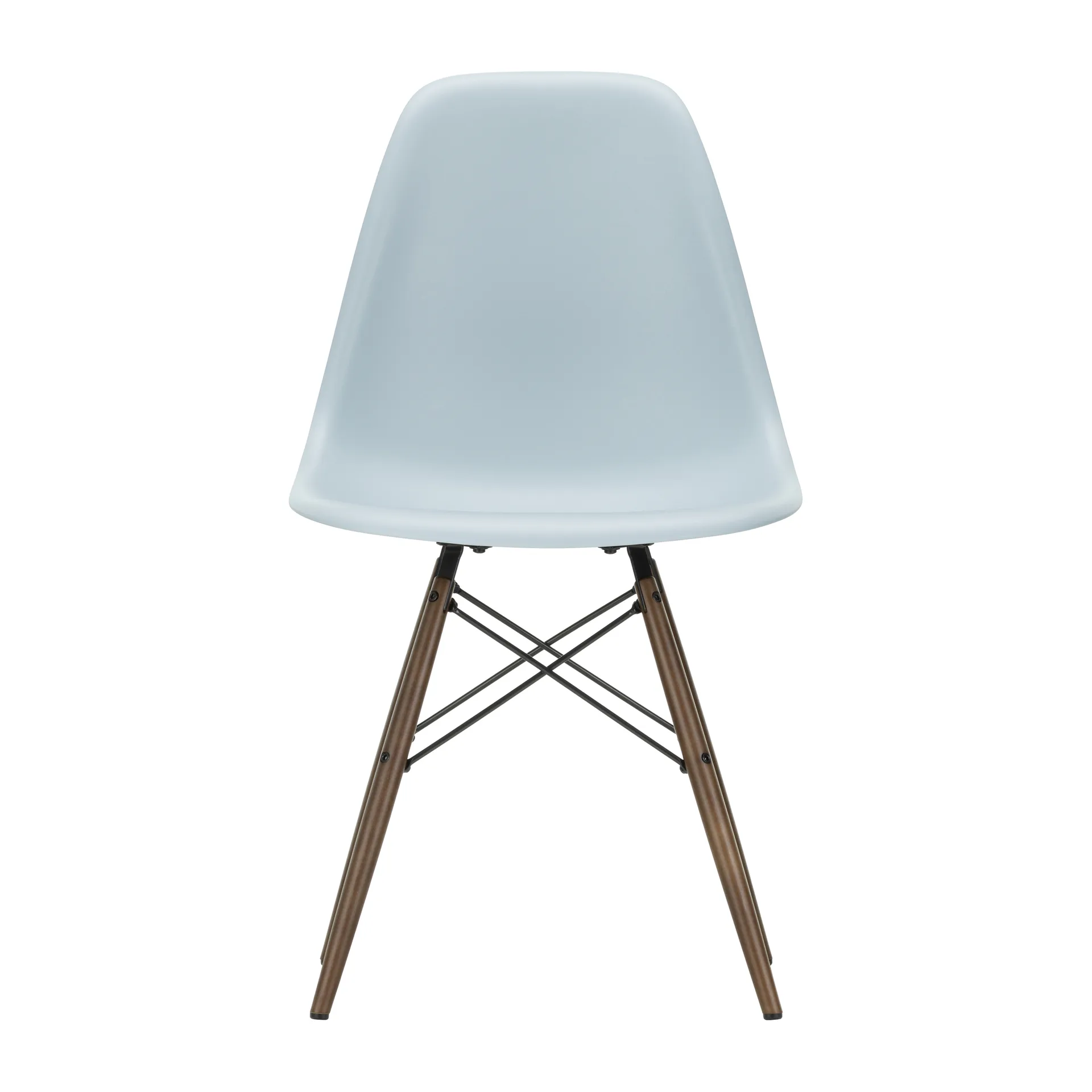Eames Plastic Side Chair RE DSW stol, 23 ice grey-dark maple Vitra