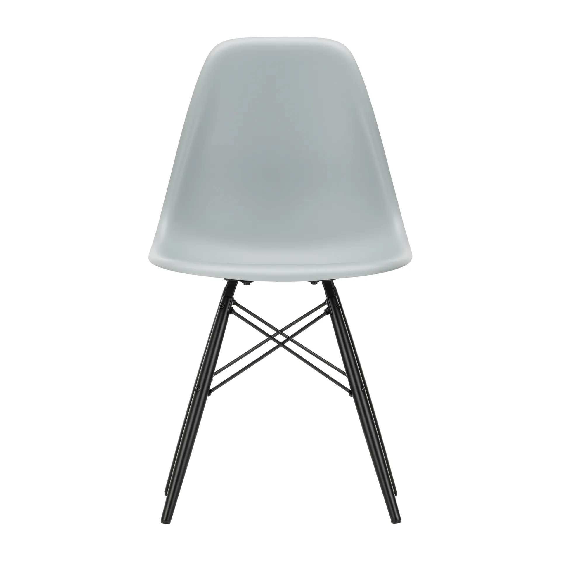 Eames Plastic Side Chair RE DSW stol, 24 light grey-black lønn Vitra