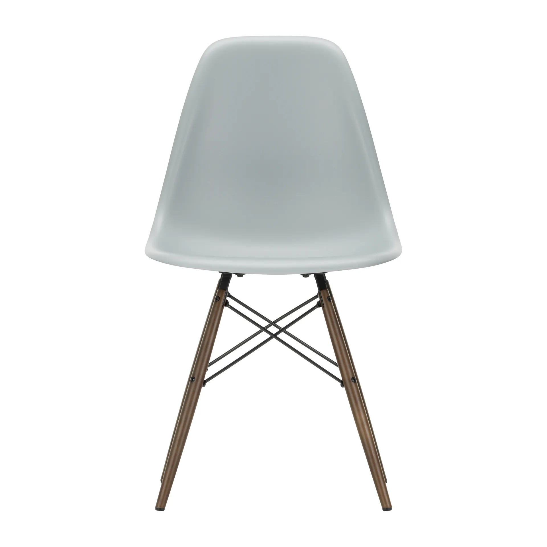 Eames Plastic Side Chair RE DSW stol, 24 light grey-dark maple Vitra