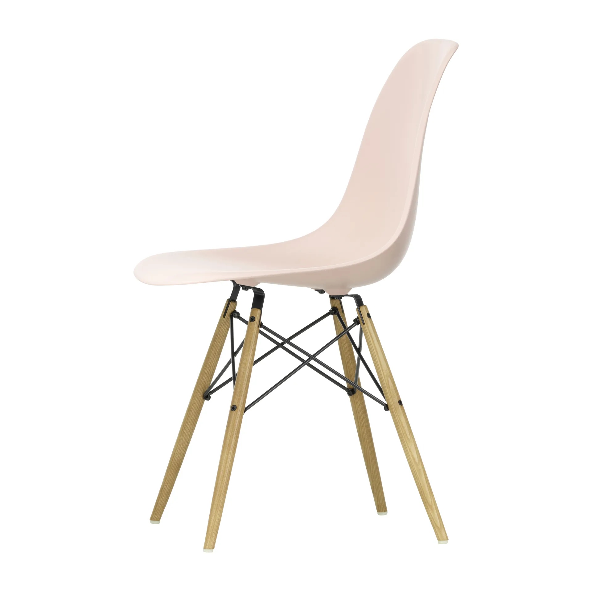 Eames Plastic Side Chair RE DSW stol, 41 pale rose-ask Vitra