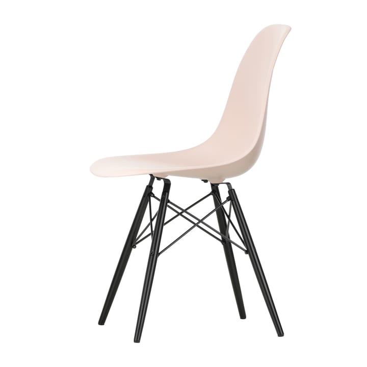 Eames Plastic Side Chair RE DSW stol, 41 pale rose-black lønn Vitra