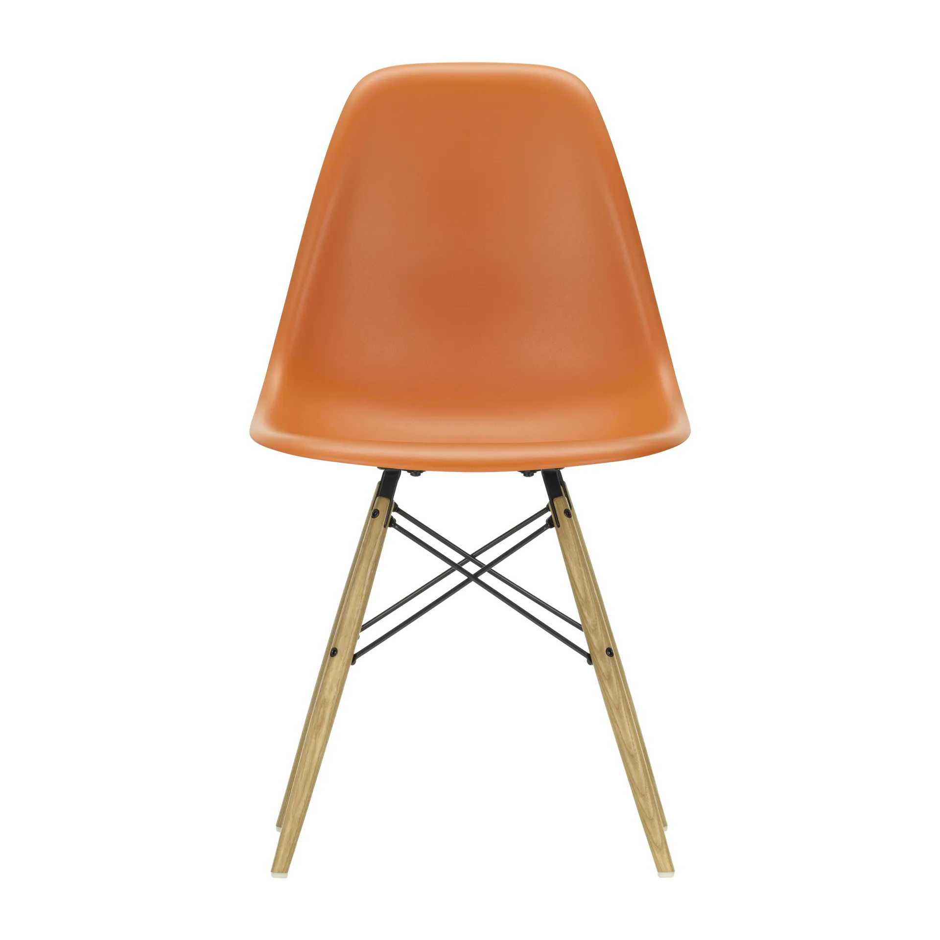 Eames Plastic Side Chair RE DSW stol, 43 rusty orange-ash Vitra