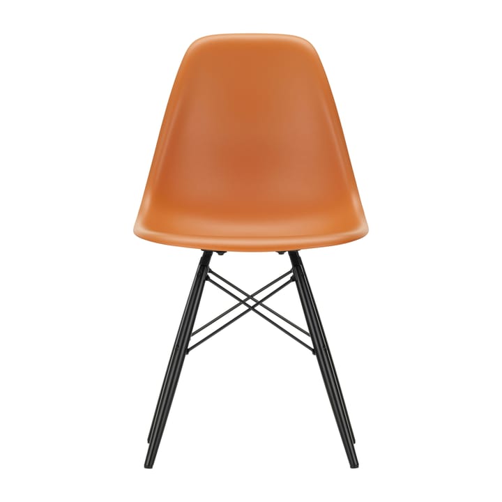 Eames Plastic Side Chair RE DSW stol - 43 rusty orange-svart lønn - Vitra
