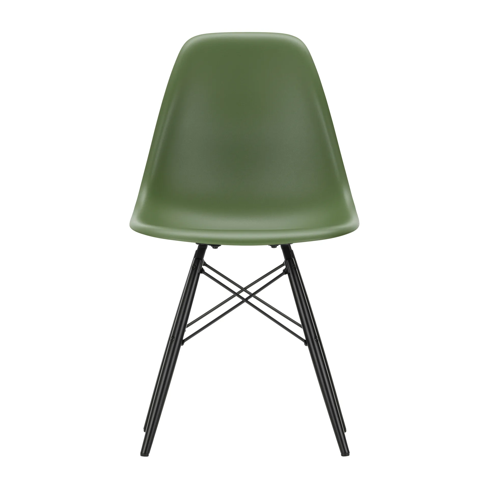 Eames Plastic Side Chair RE DSW stol, 48 forest-black maple Vitra