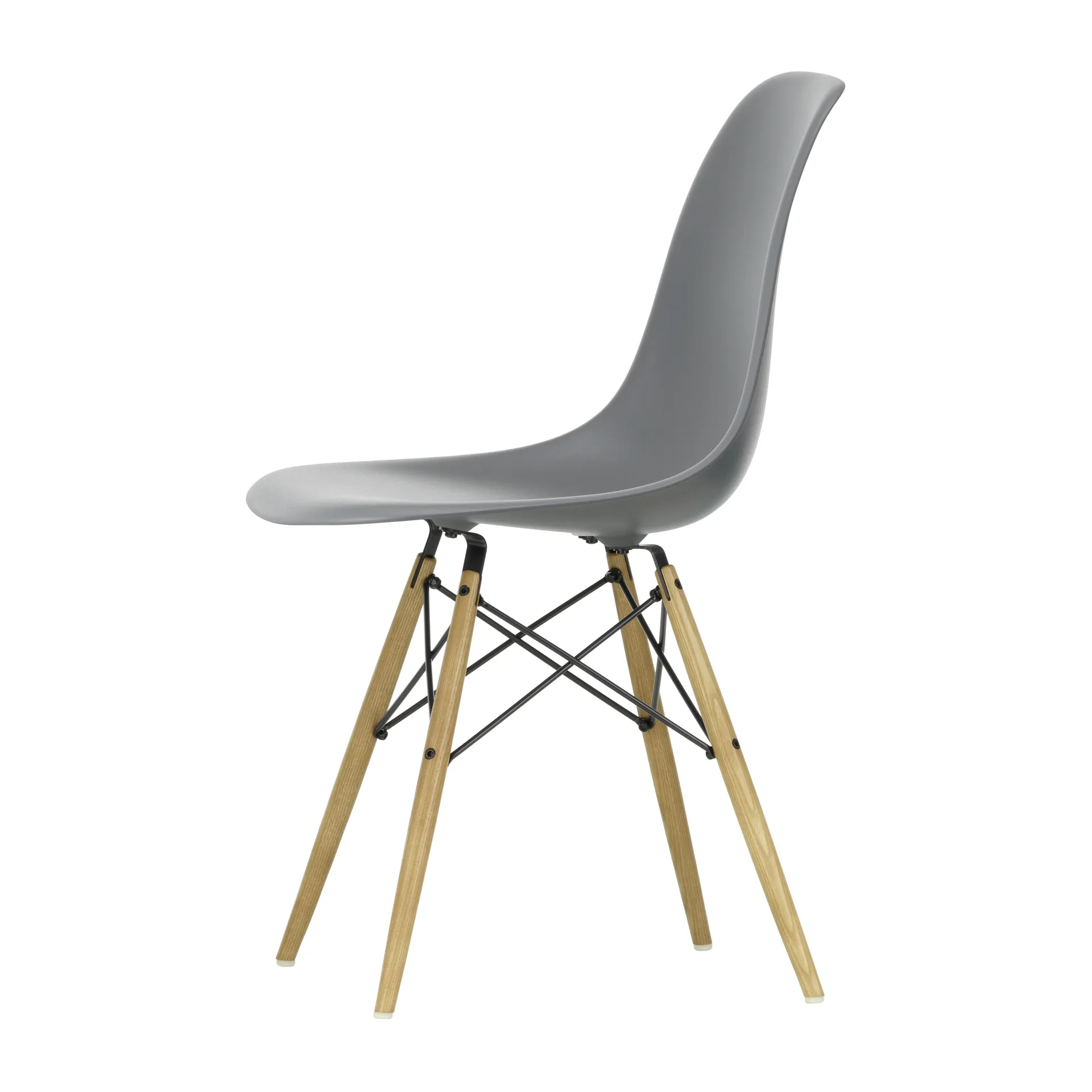 Eames Plastic Side Chair RE DSW stol, 56 granite grey-ask Vitra
