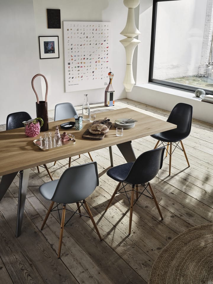 Eames Plastic Side Chair RE DSW stol, 56 granite grey-ask Vitra