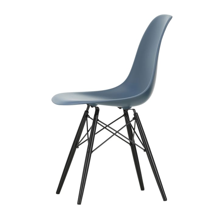 Eames Plastic Side Chair RE DSW stol, 83 sea blue-black lønn Vitra