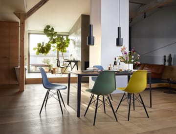Eames Plastic Side Chair RE DSW stol - 83 sea blue-black lønn - Vitra