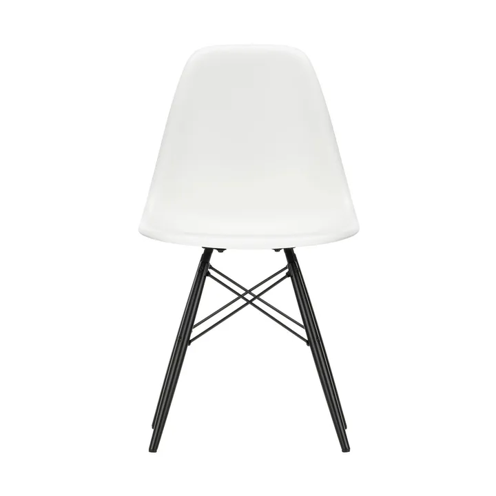 Eames Plastic Side Chair RE DSW stol - Black maple-white - Vitra