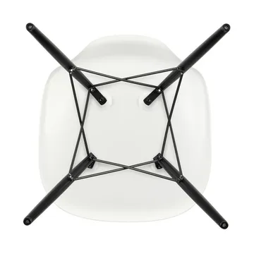 Eames Plastic Side Chair RE DSW stol - Black maple-white - Vitra