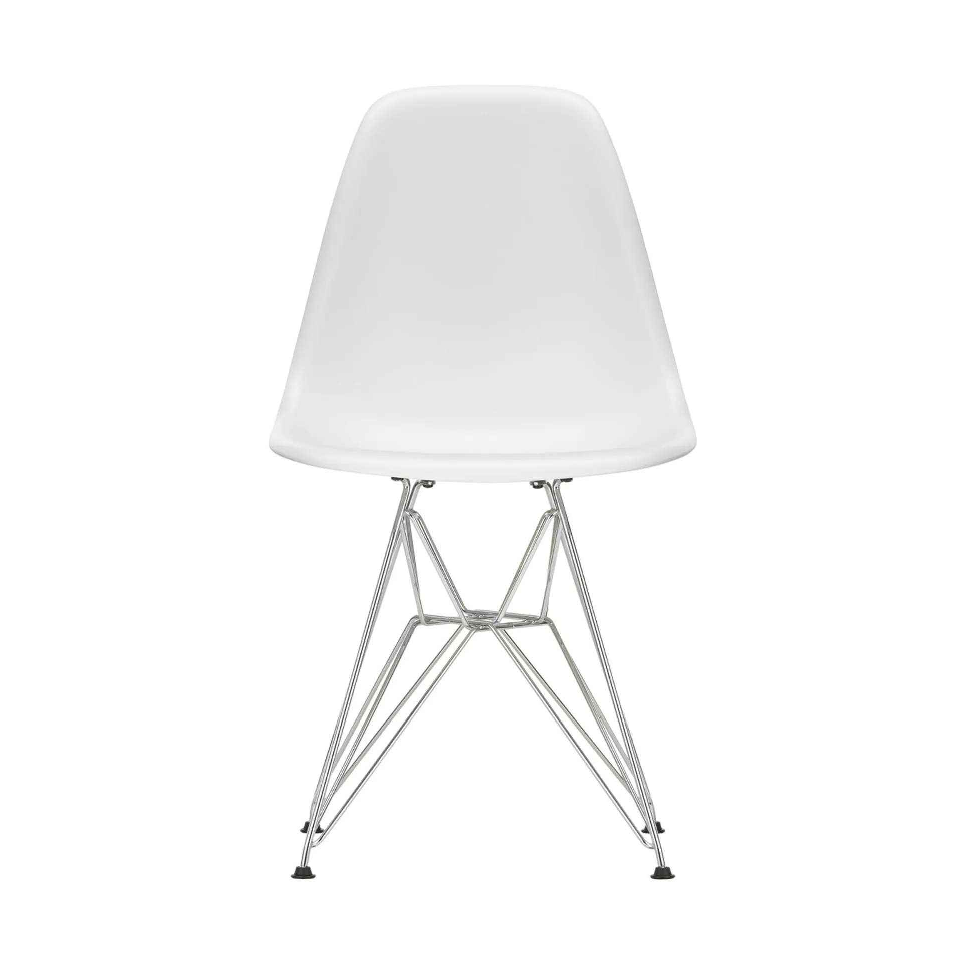 Eames Plastic Side Chair RE DSW stol, White-chrome Vitra