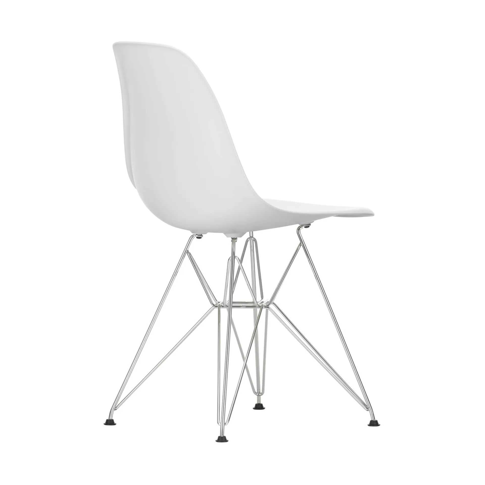 Eames Plastic Side Chair RE DSW stol, White-chrome Vitra