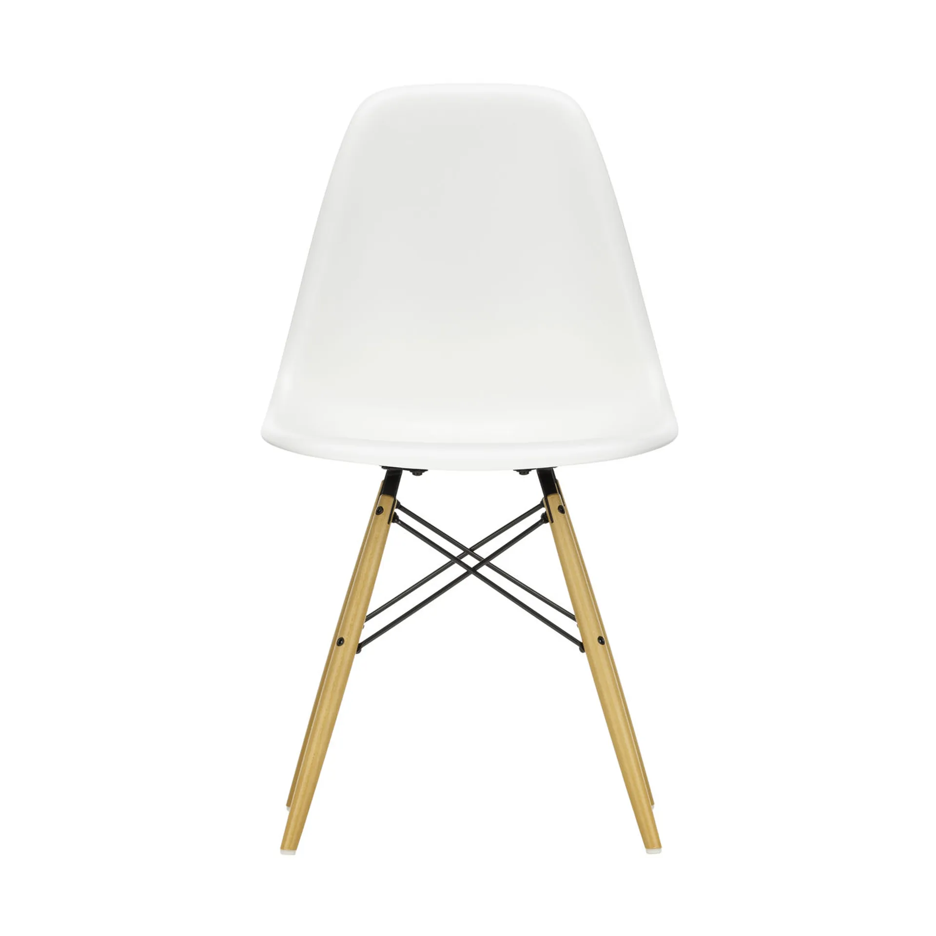 Eames Plastic Side Chair RE DSW stol, White-golden maple Vitra