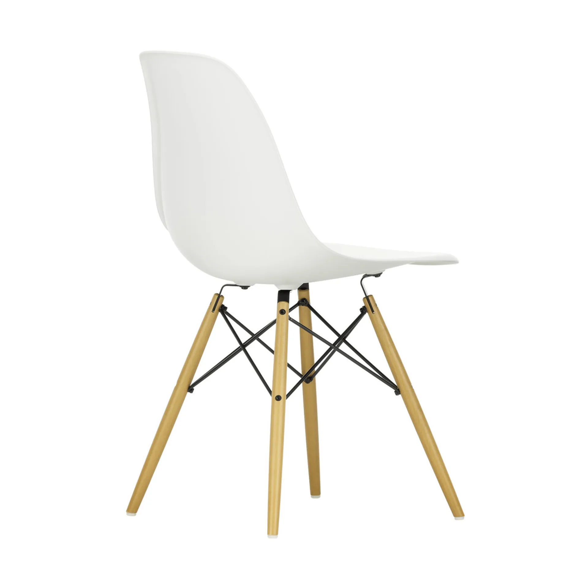 Eames Plastic Side Chair RE DSW stol, White-golden maple Vitra