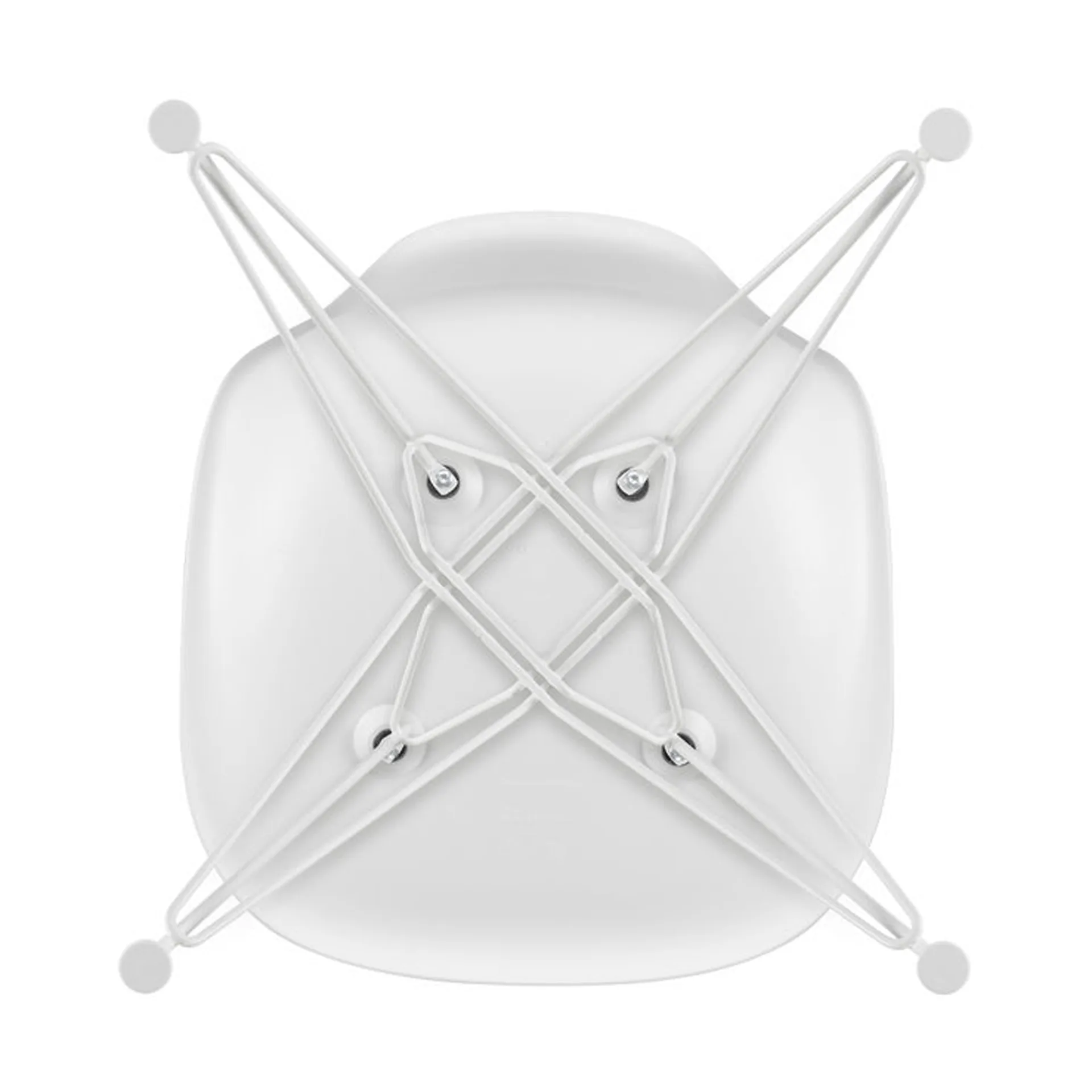 Eames Plastic Side Chair RE DSW stol, White-white Vitra