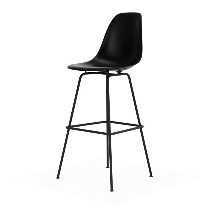 Eames Plastic Stool RE barstol - High Black-black - Vitra