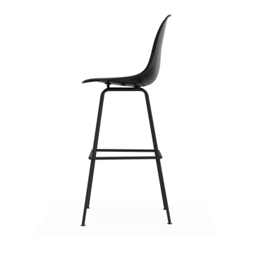 Eames Plastic Stool RE barstol - High Black-black - Vitra