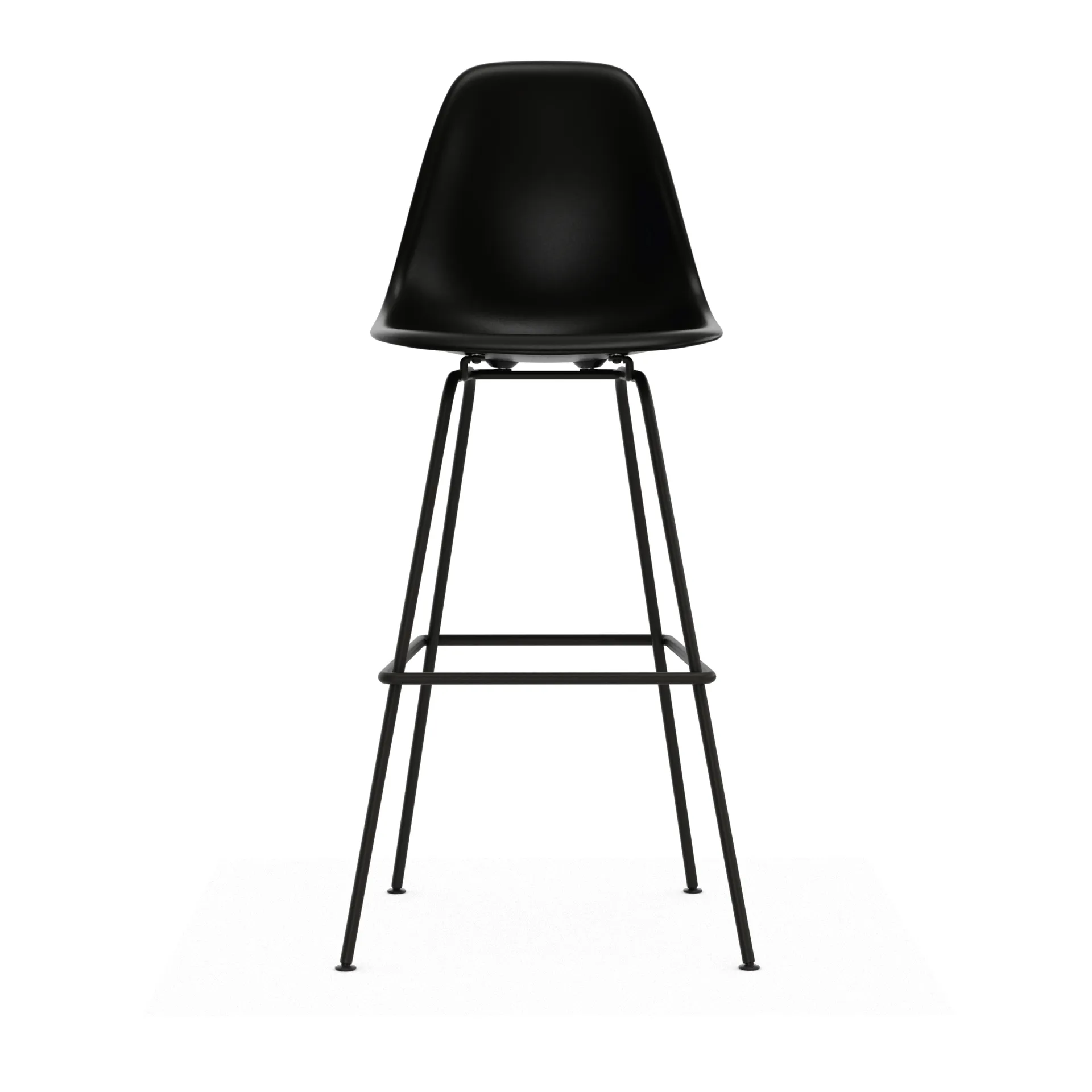 Eames Plastic Stool RE barstol, High Black-black Vitra