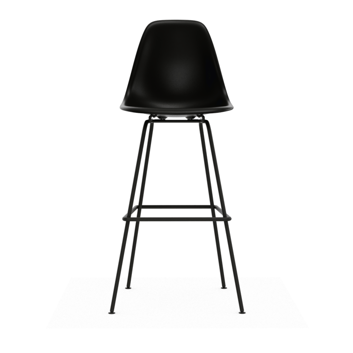 Eames Plastic Stool RE barstol, High Black-black Vitra