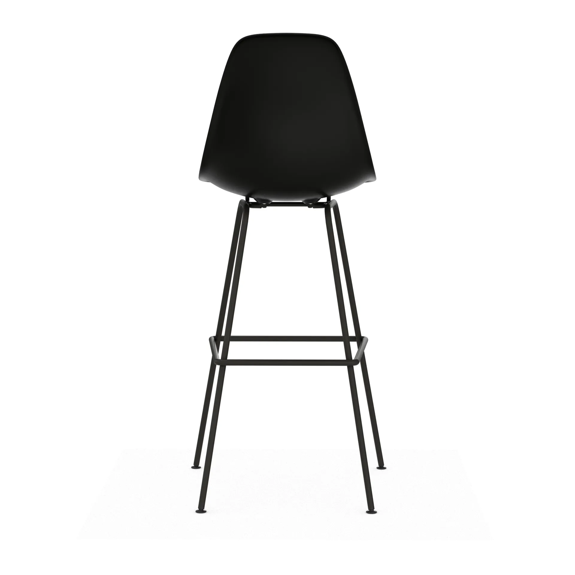 Eames Plastic Stool RE barstol, High Black-black Vitra