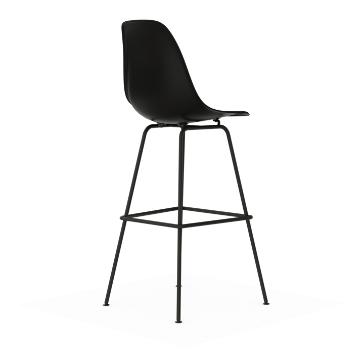 Eames Plastic Stool RE barstol, High Black-black Vitra