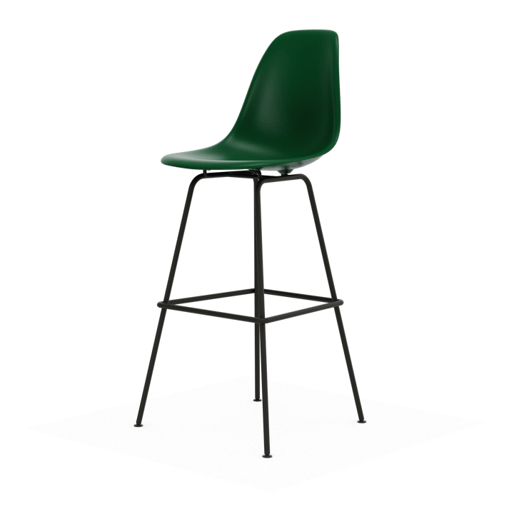 Eames Plastic Stool RE barstol - High Emerald green-black - Vitra